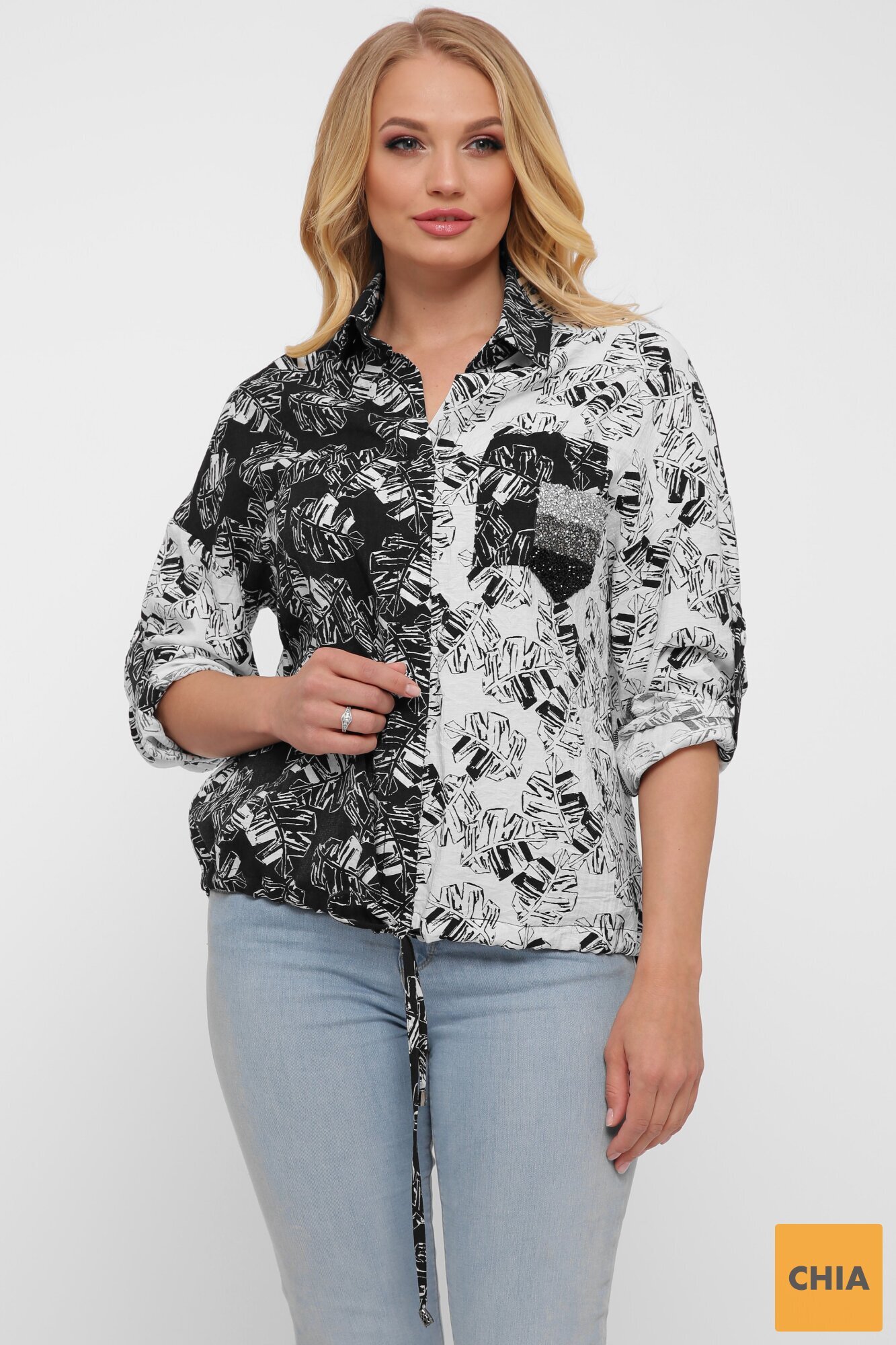 Рубашка женская Тропики