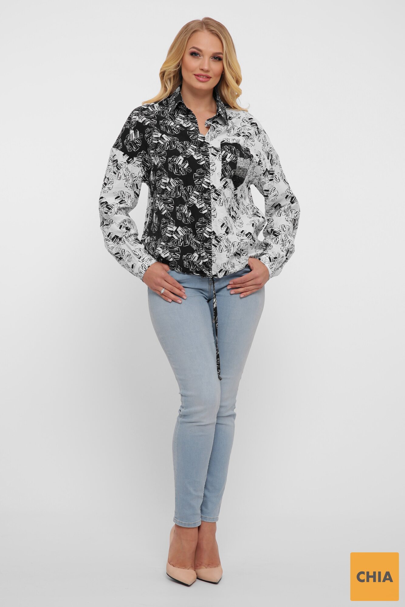 Рубашка женская Тропики