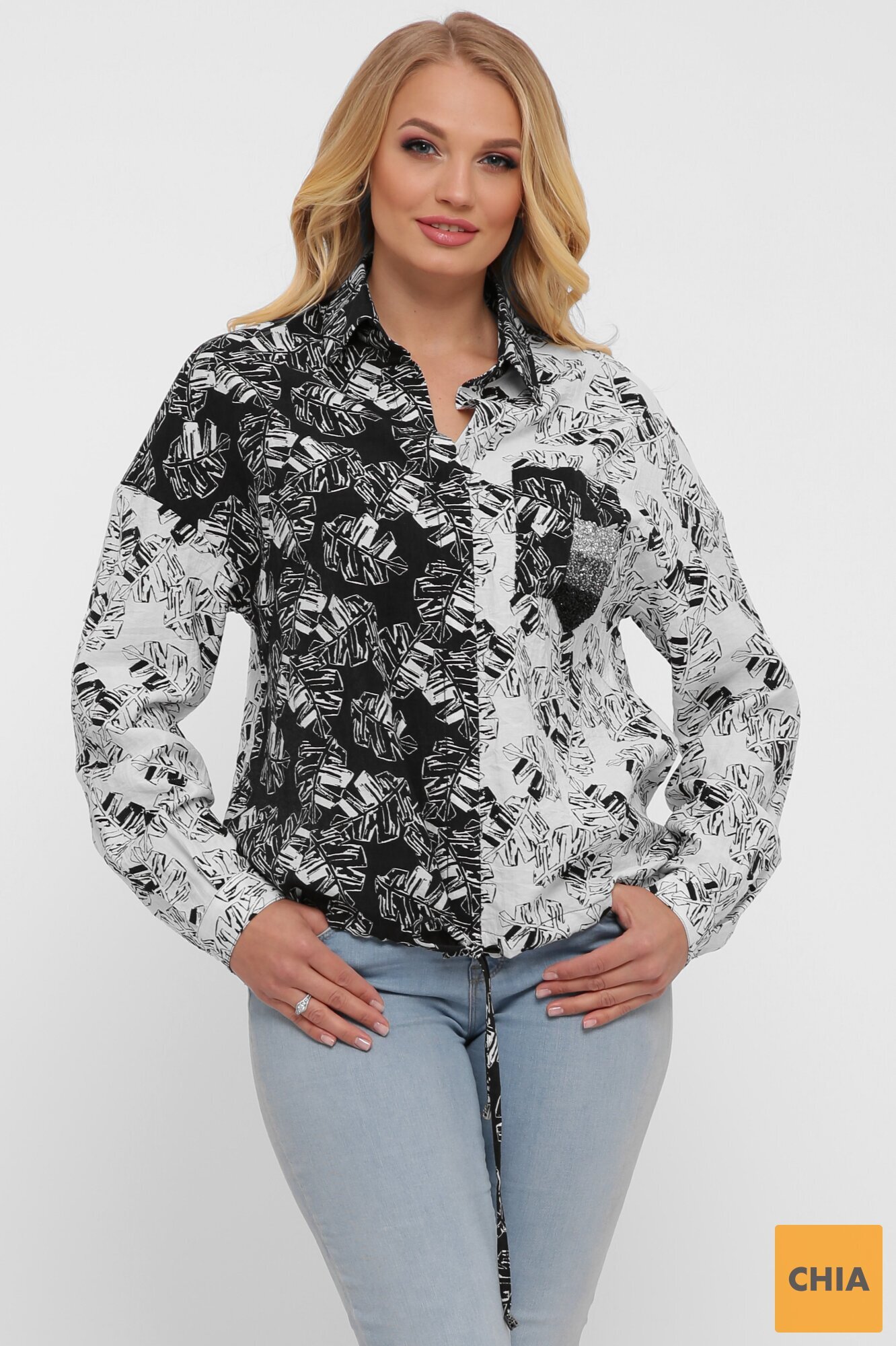 Рубашка женская Тропики