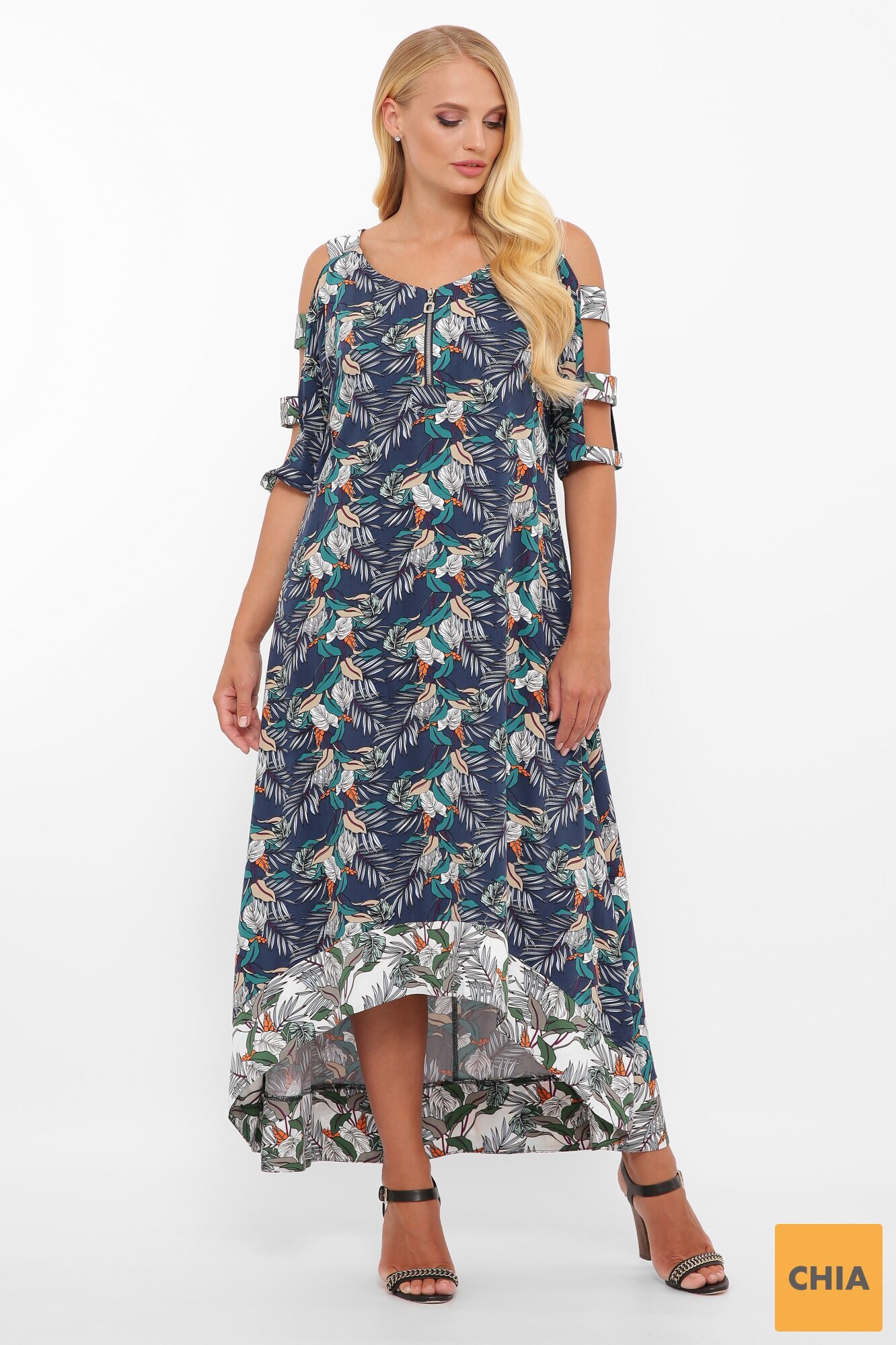 Платье Тропикана синий