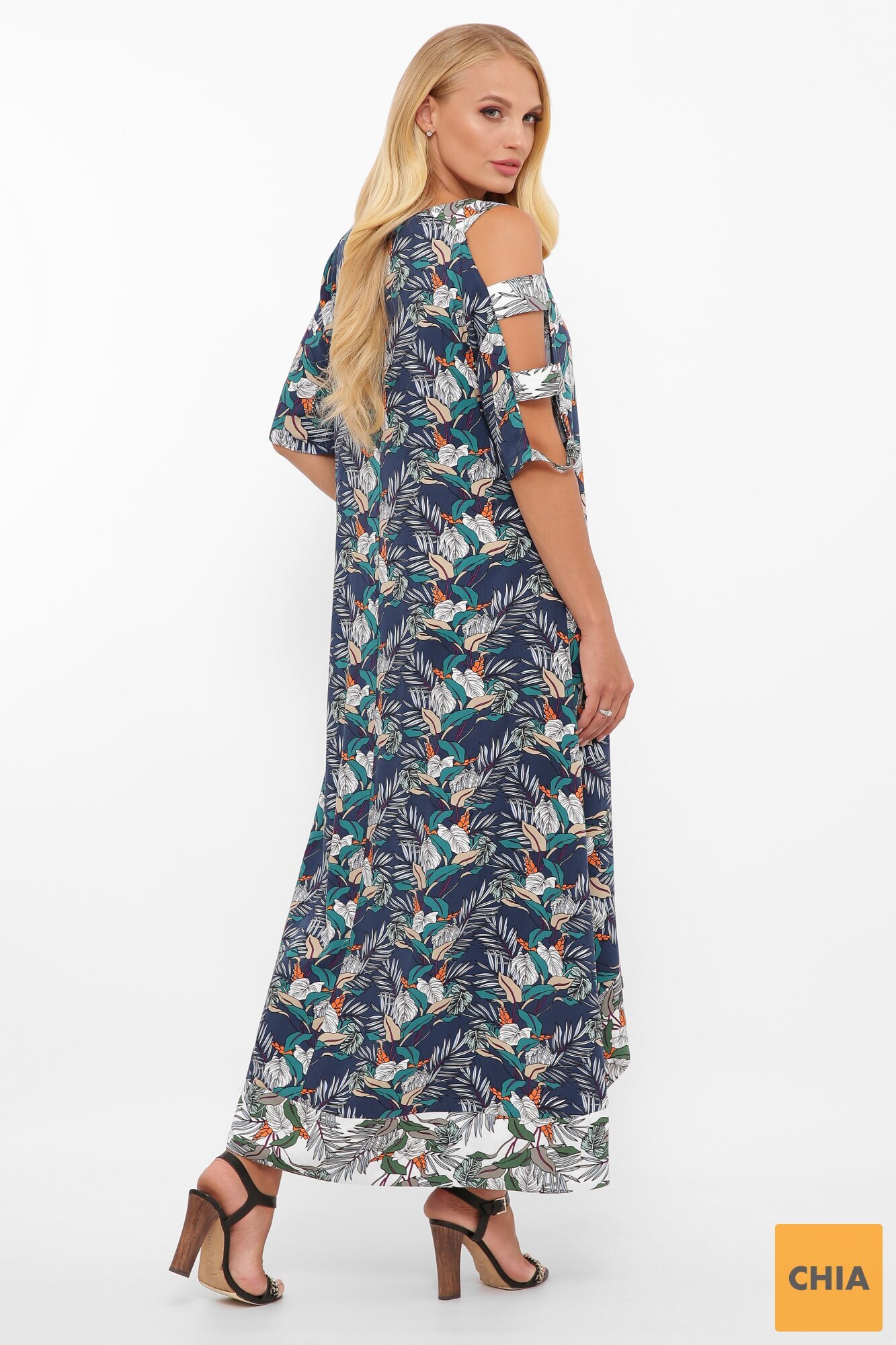 Платье Тропикана синий