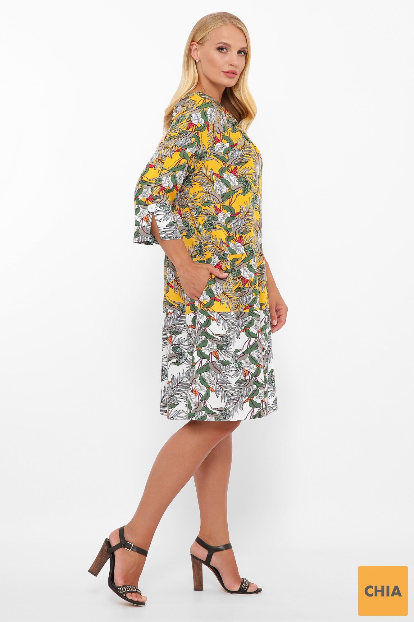 Платье Илона горчица