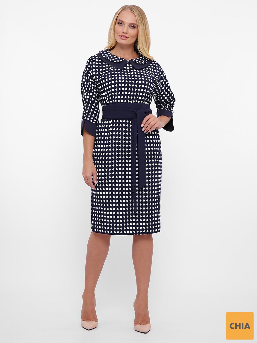 Платье женское Натали синее точка