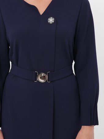 Vlavi: Платье с длинным рукавом Мадина синее 129202 - фото 4