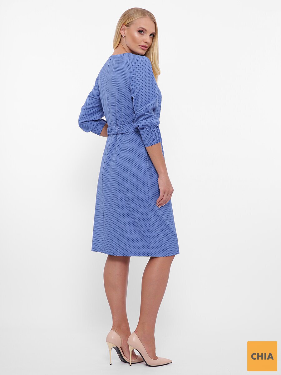 Платье с длинным рукавом Мадина василек