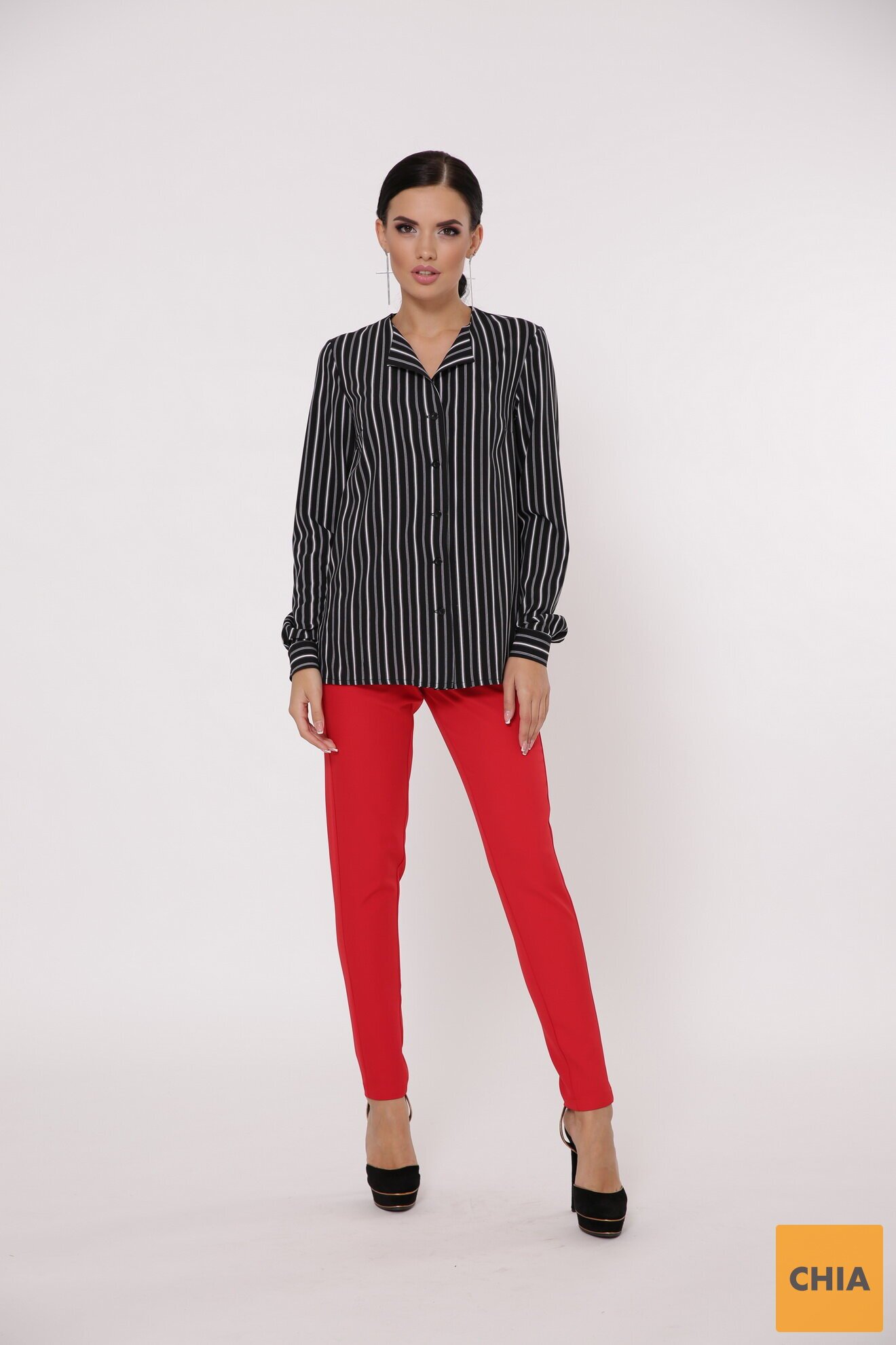 Женская рубашка с разрезами "Ракелла"