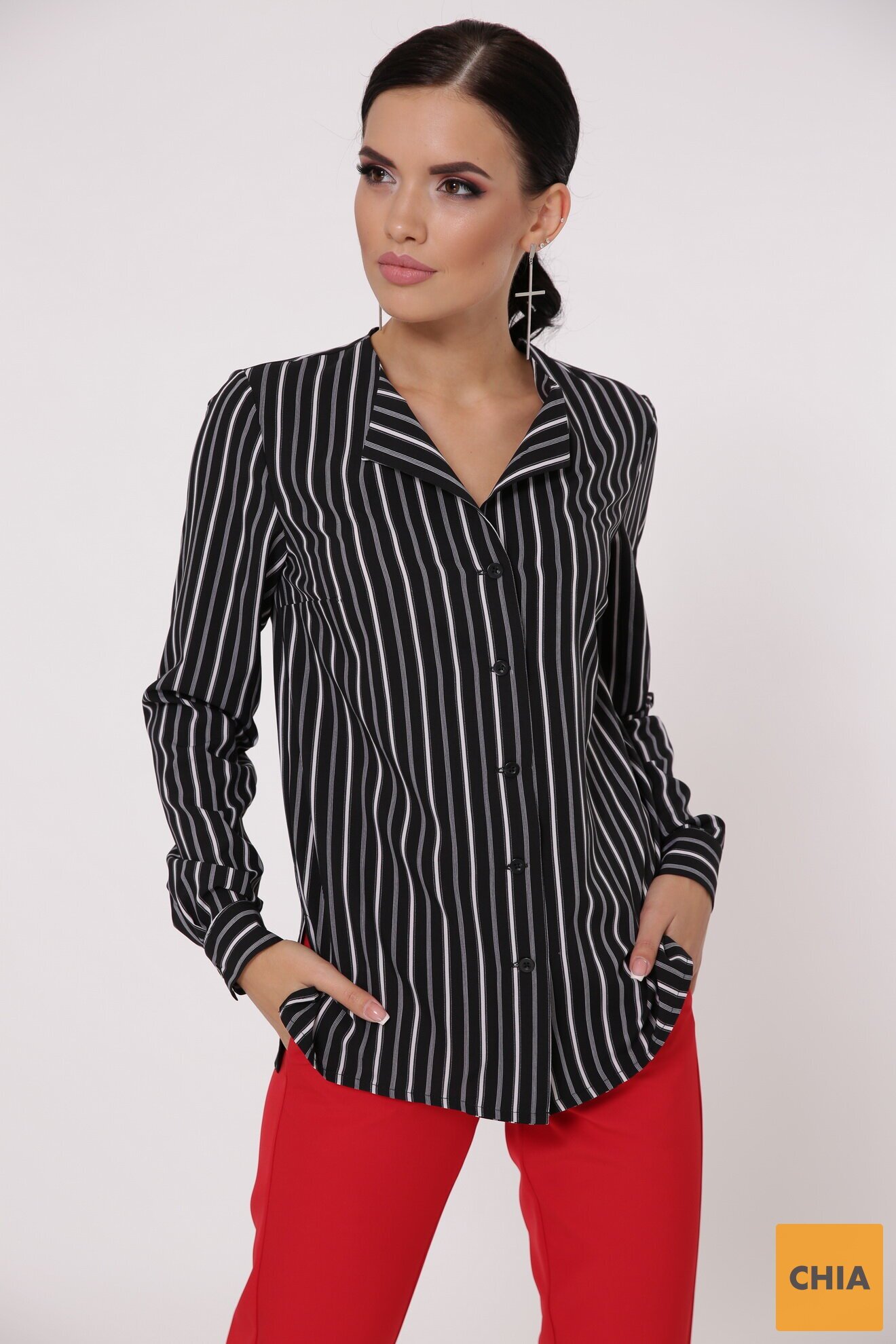 Женская рубашка с разрезами "Ракелла"