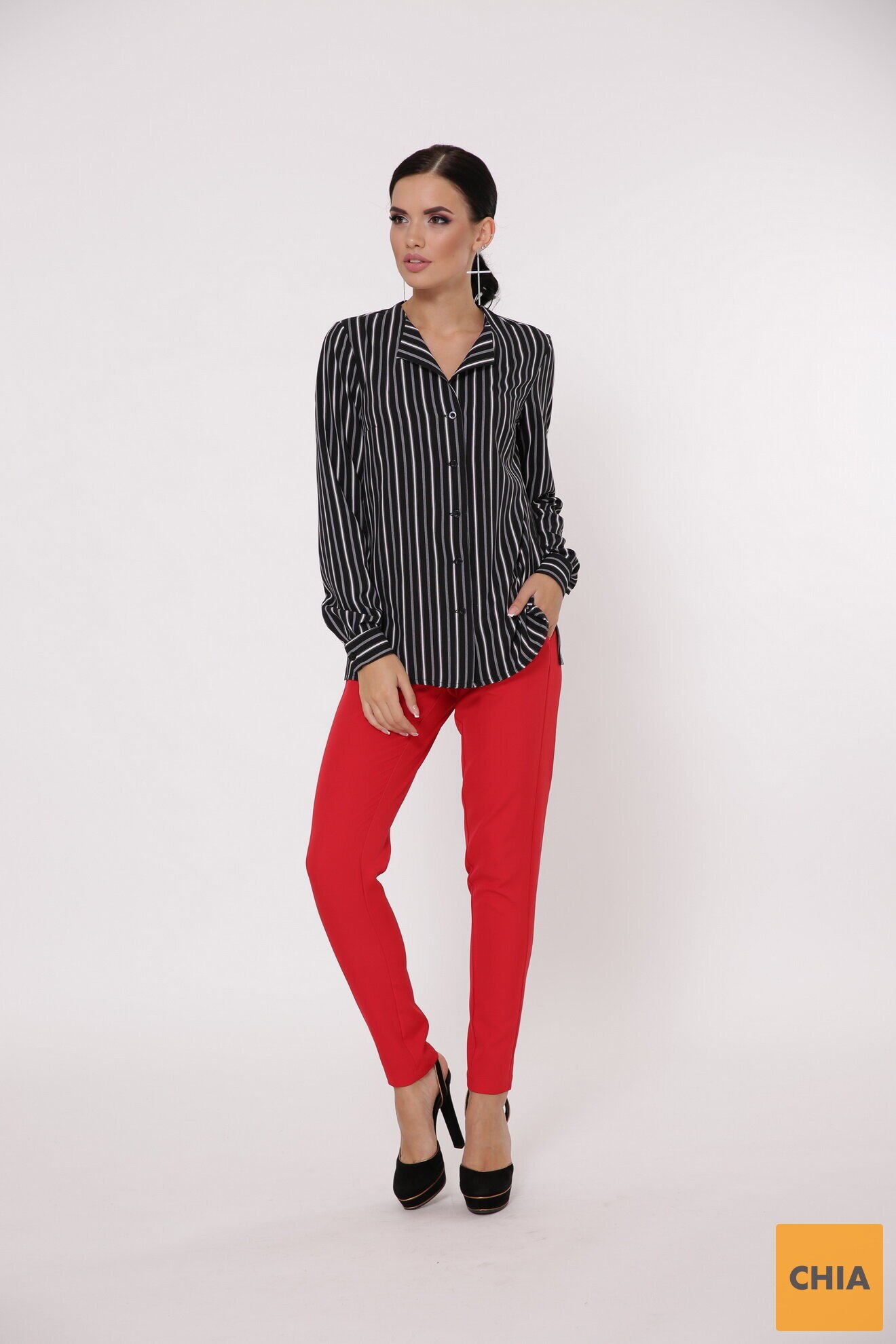 Женская рубашка с разрезами "Ракелла"