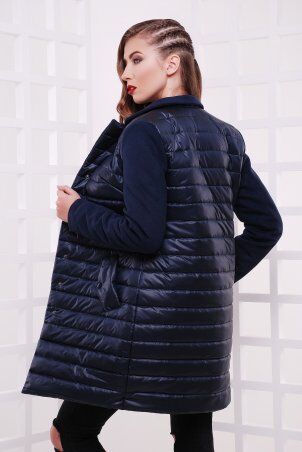 TessDress: Куртка удлиненная стеганная "Тедди-2" синий 3504 - фото 3