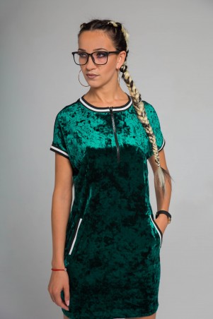 TessDress: Платье свободного фасона "Анет" Dark-green 1493 - фото 2