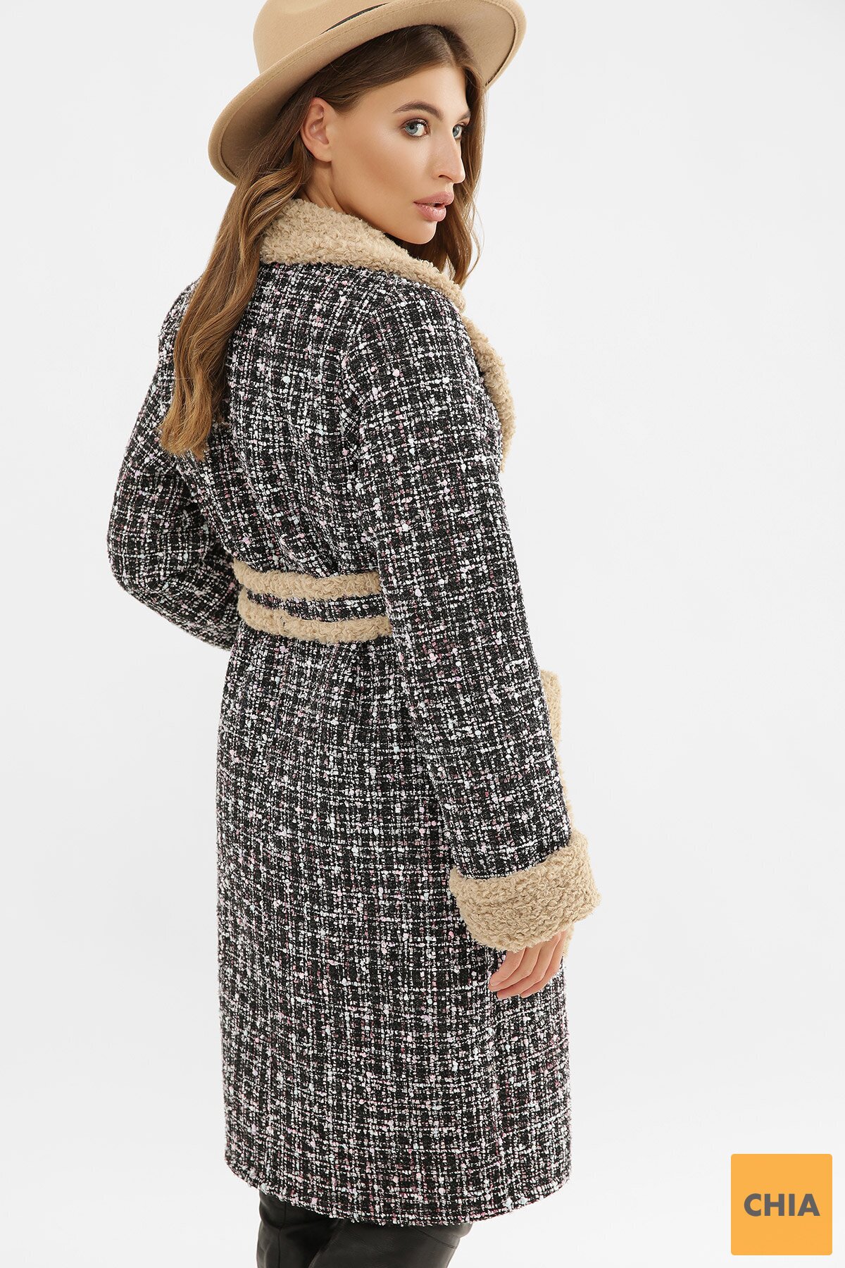 Пальто ПД-14-100 3402-букле черный