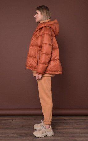 MR520: Теплая стеганная куртка-трапеция MR 202 2597 0820 Pumpkin - фото 2