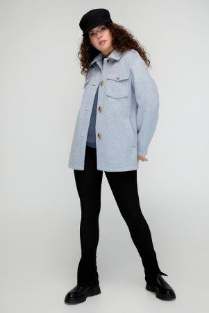 Пальто Берни серо-голубой