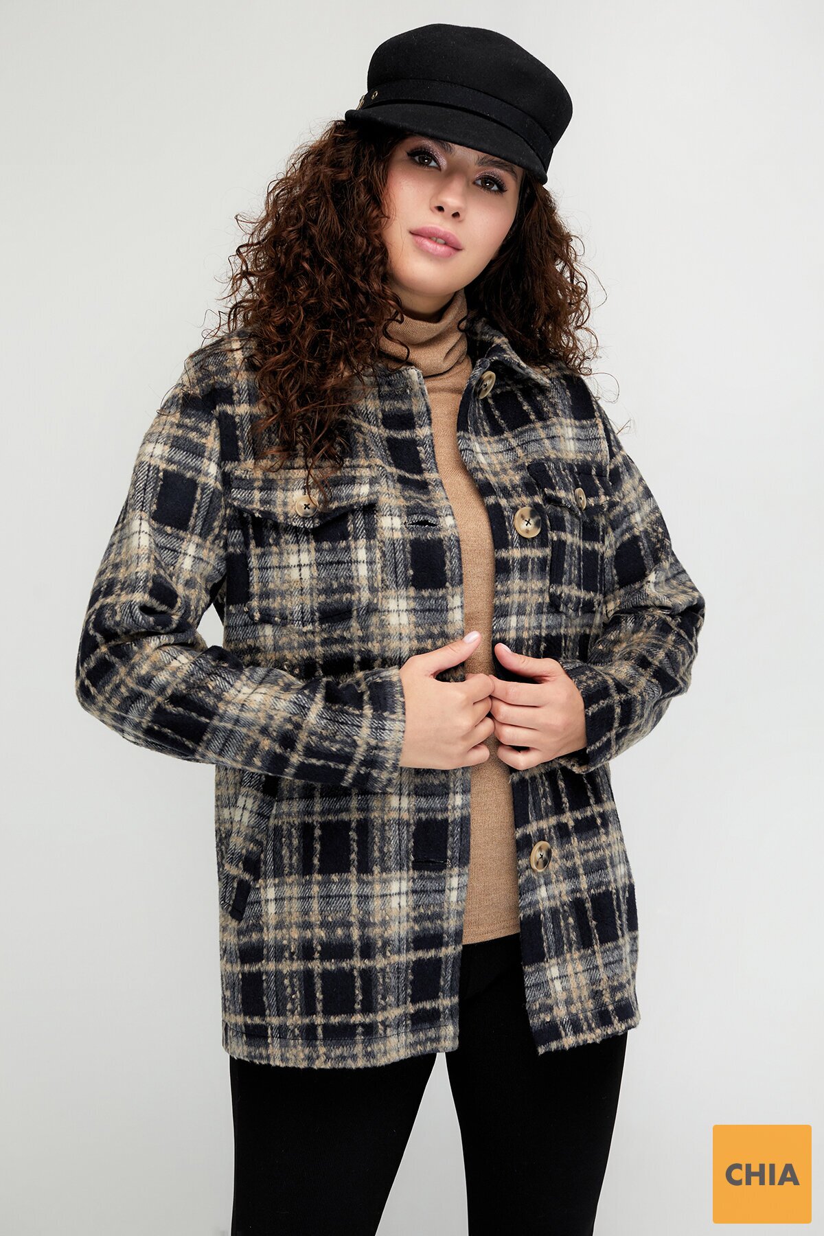 Пальто Берни темно-синий