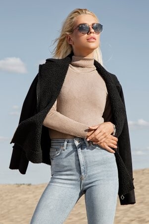 Эко-дубленка Д 77 черный