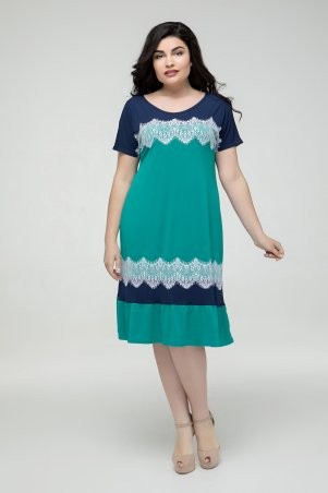 Miledi: Платье Аида сине-бирюзовое 100439 - фото 1