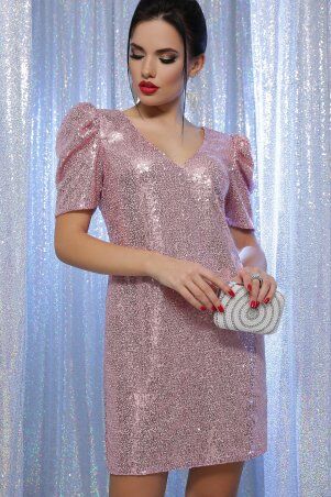 Glem: Платье Элозия к/р розовый-розовый p64199 - фото 1