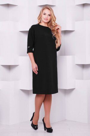 Tatiana: Платье с цельнокроенным рукавом ЭММИ черное - фото 1