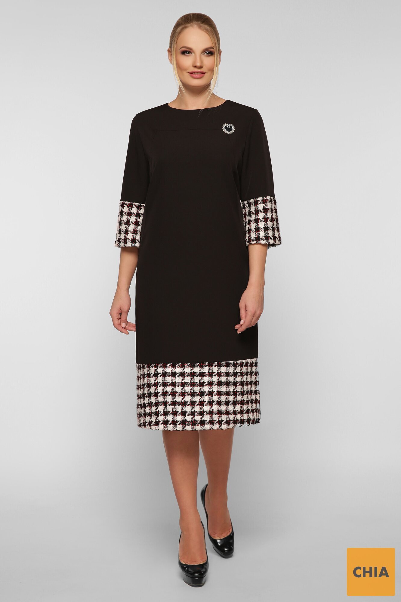 Платье Тереза черное букле