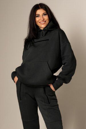 Jadone Fashion: Худи Крафт черный - фото 1
