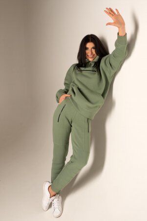 Jadone Fashion: Худи Крафт оливка - фото 4