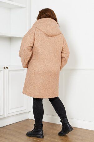 Пальто женское большого размера букле на подк...
