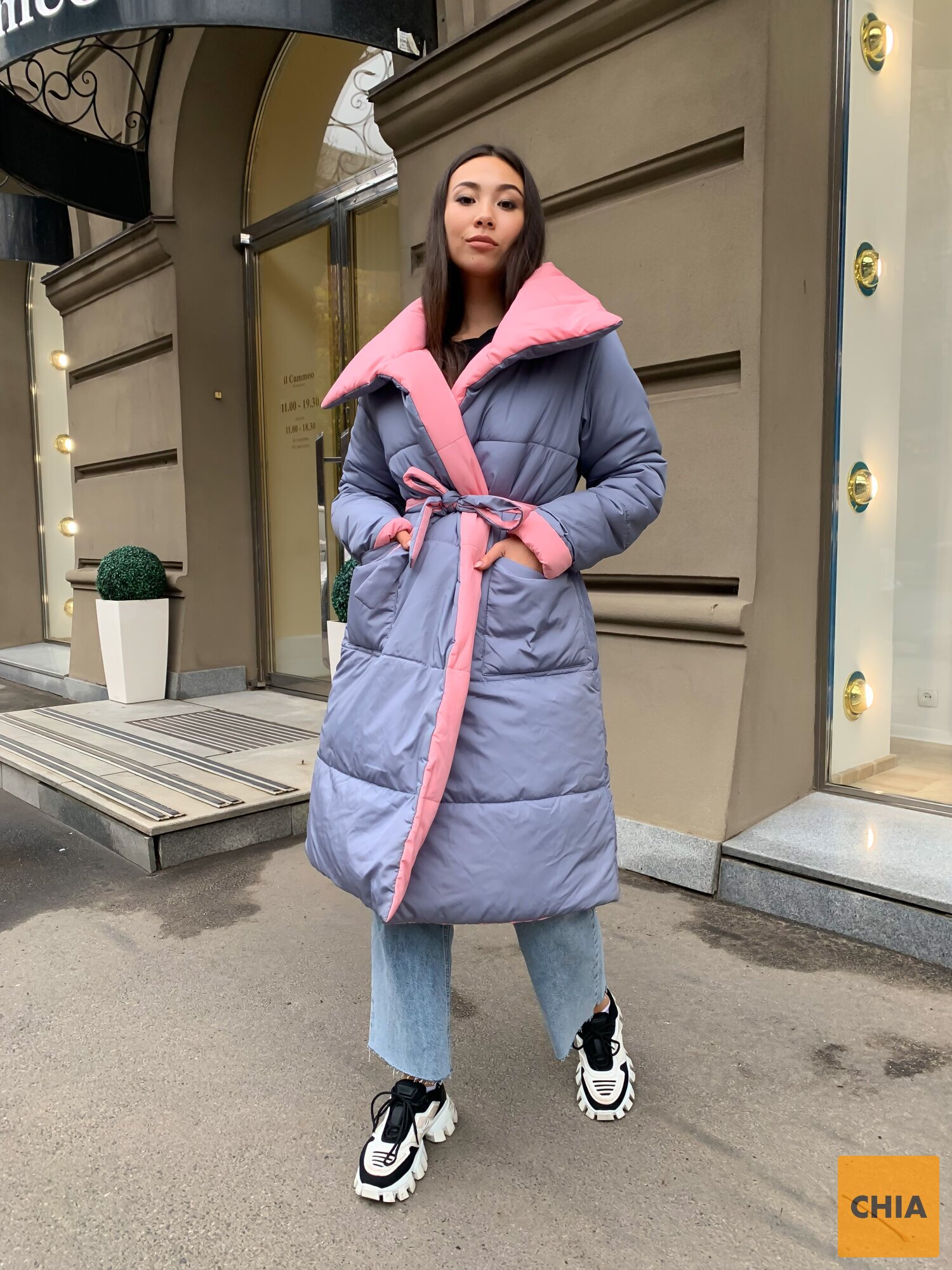 Зимнее двустороннее пальто