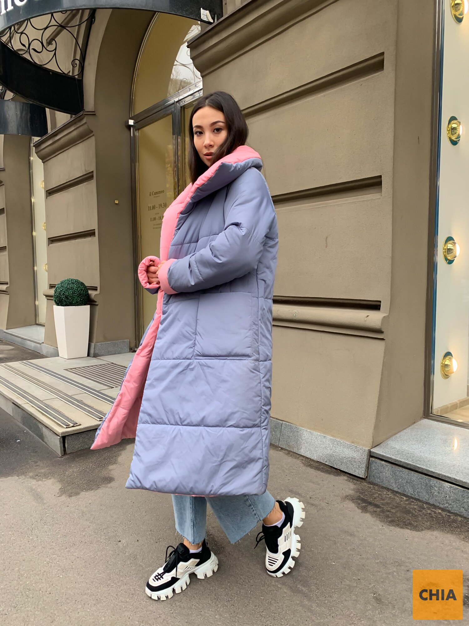 Зимнее двустороннее пальто