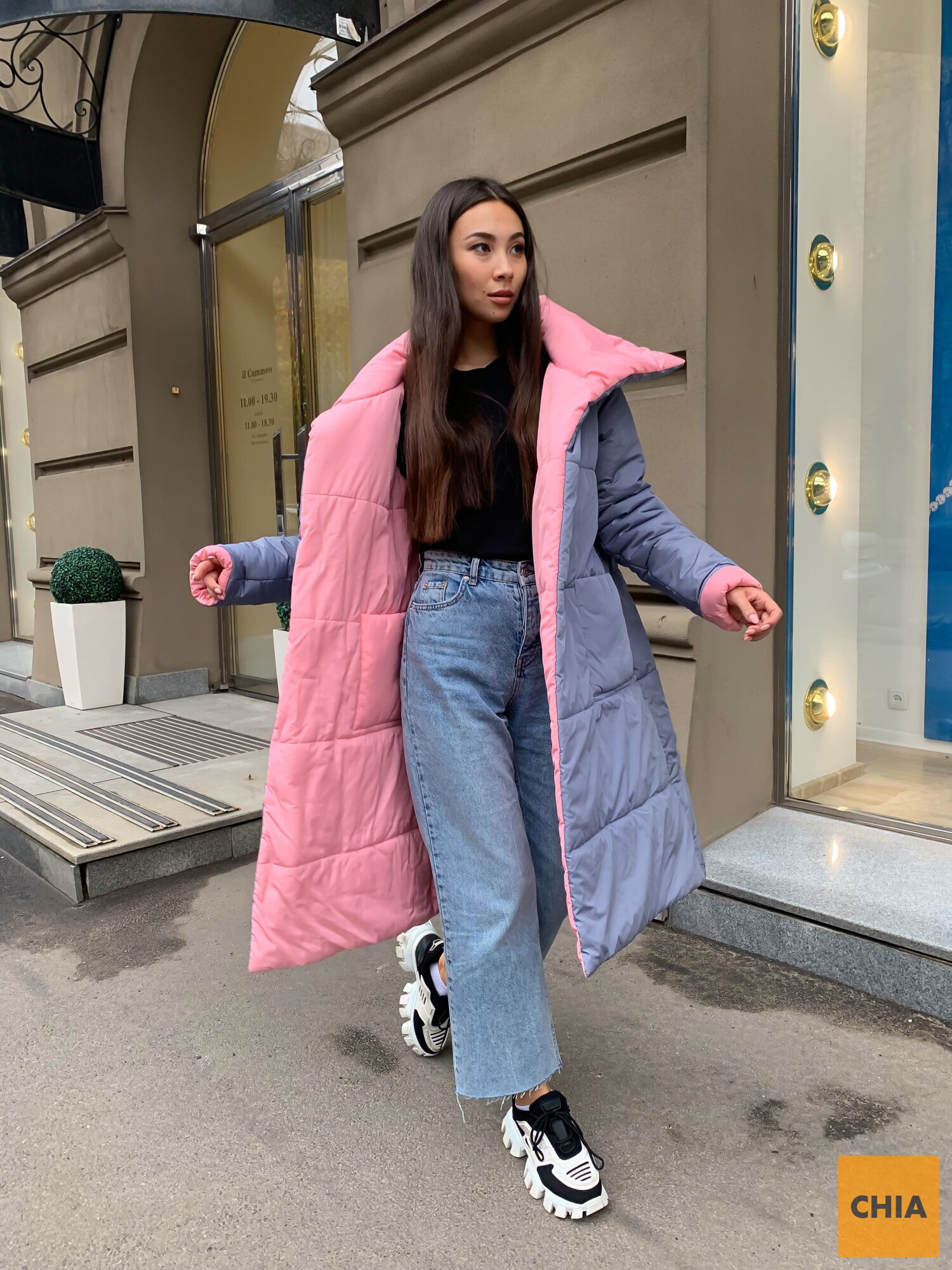 Зимнее двустороннее пальто