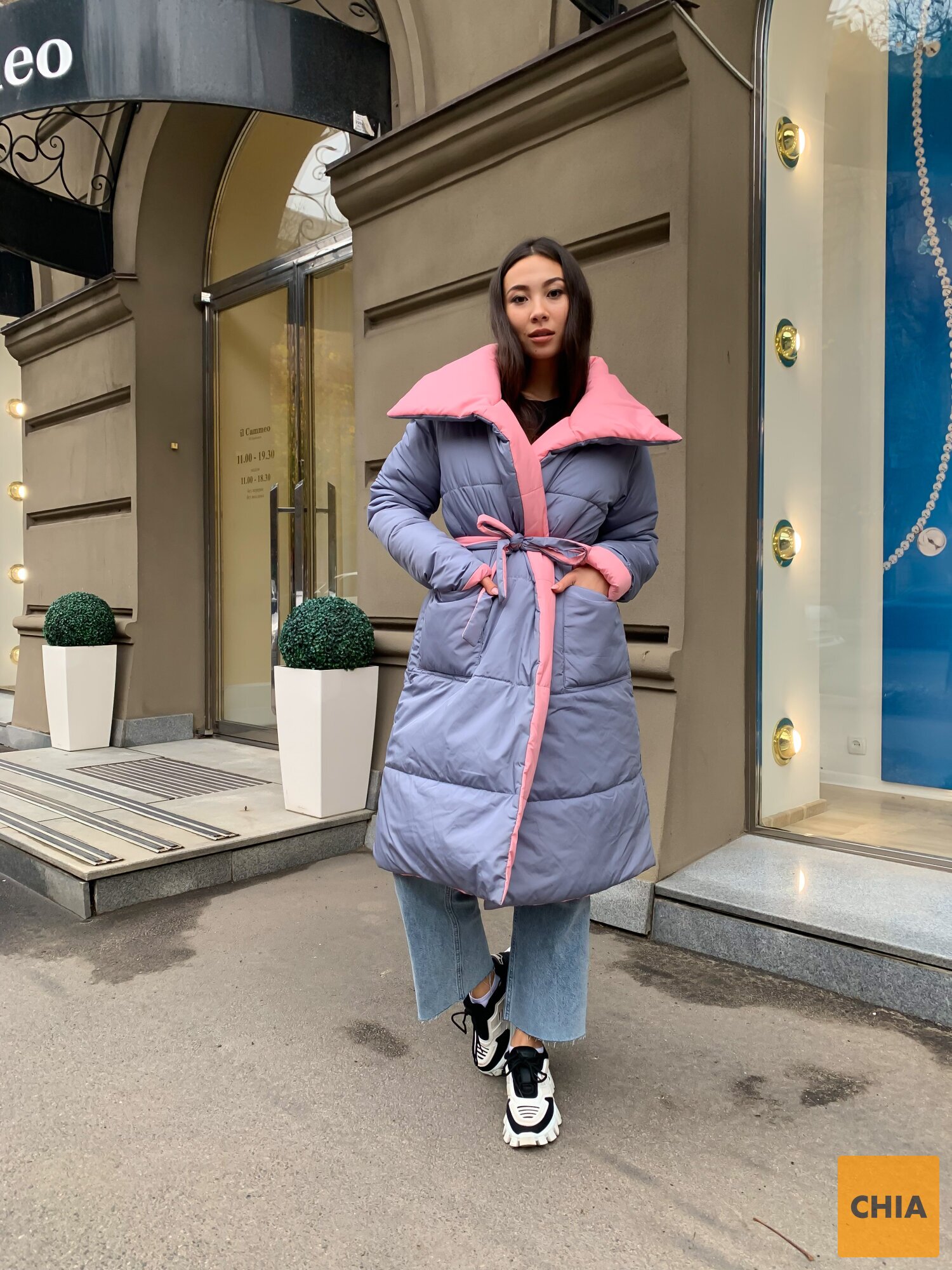 Зимнее двустороннее пальто