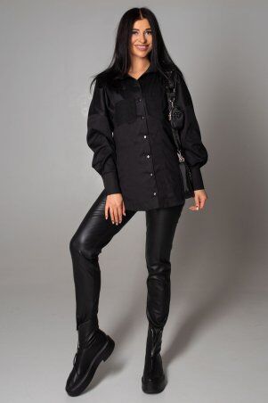 Jadone Fashion: Блуза Эни черный - фото 1