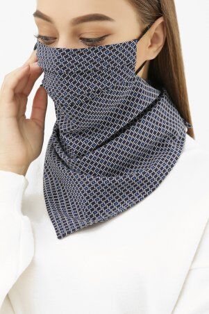 Маска Платок синий-ромб электрик