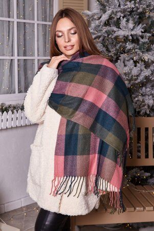 Разноцветный теплый кашемировый палантин