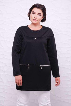 Tatiana: Туника на флисе КЭР черный - фото 1
