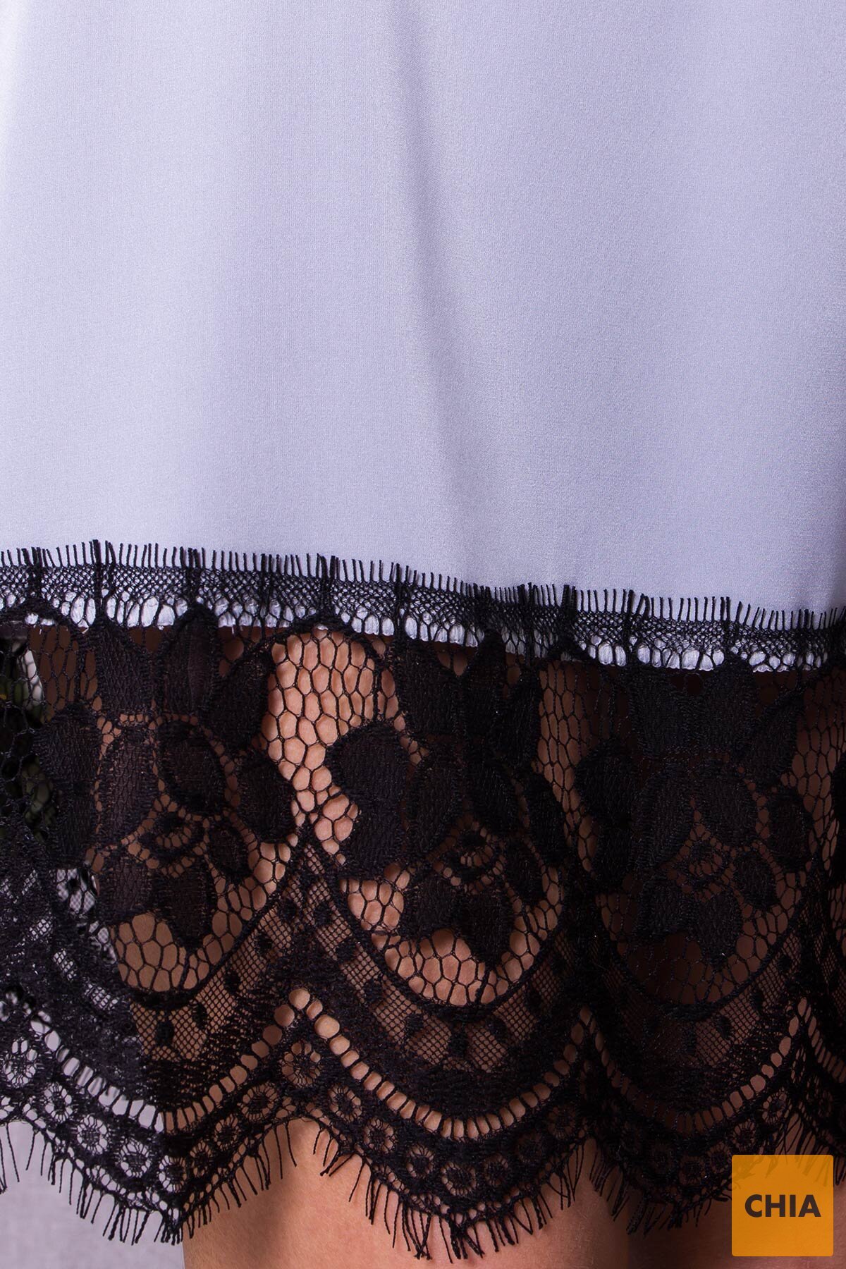 Пеньюар Одетта серо-голубой