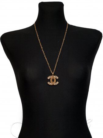 Jadone Fashion: Подвеска Chanel камни золотой металлик - фото 1