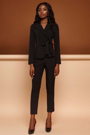Jadone Fashion: Костюм Эллери с брюками черный - фото 1