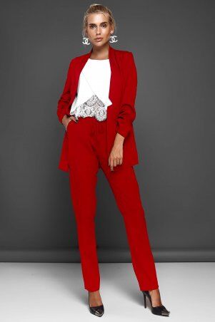 Jadone Fashion: Костюм Фейт с брюками красный - фото 1