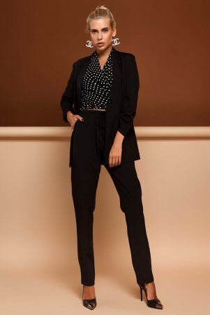 Jadone Fashion: Костюм Фейт с брюками черный - фото 1