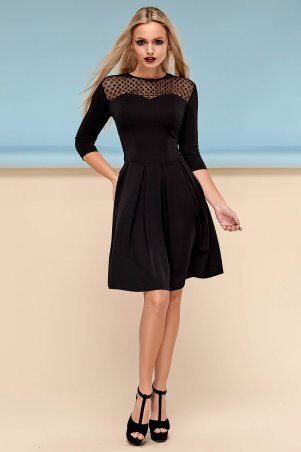 Jadone Fashion: Платье Долорес без пояса черный - фото 1