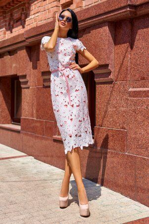 Jadone Fashion: Платье Лика без ремня персиковый - фото 1