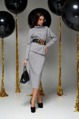 Jadone Fashion: Костюм Кортни без ремня серый - фото 1