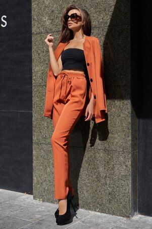 Jadone Fashion: Костюм Сантония с брюками кирпичный - фото 1