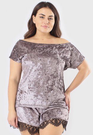 GHAZEL: Велюровый Женский Комплект Розовый 17111-69/88 - фото 10