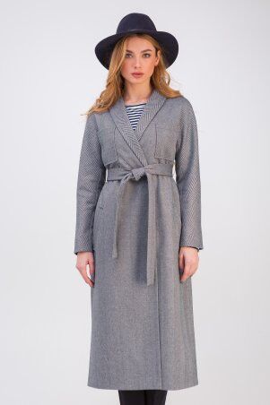 Пальто Илана черно-белый