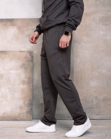 ISSA PLUS: Спортивные штаны GN-407_темно-серый - фото 2