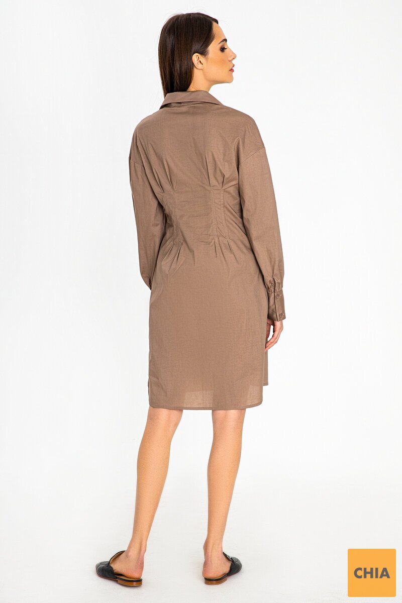 Платье-рубашка цвета мокко Аурика
