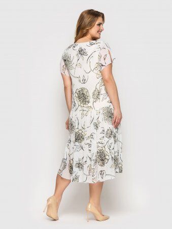 Vlavi: Платье Катаисс белое пионы 119319 - фото 3