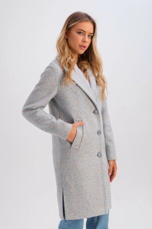 Пальто Аманда голубой (золотой цвет)