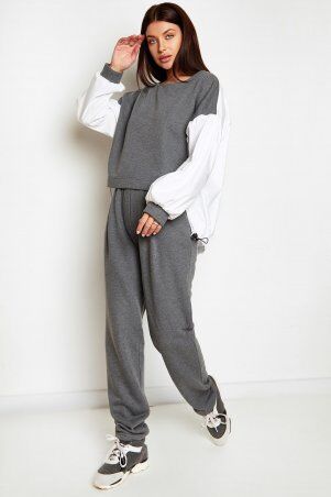 Jadone Fashion: Прогулочный костюм Бинго серый - фото 1